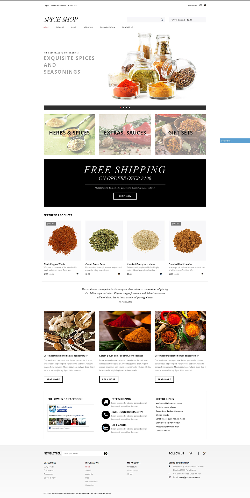 Stunning Website Themes For Selling Herbs And Spices Via Shopify