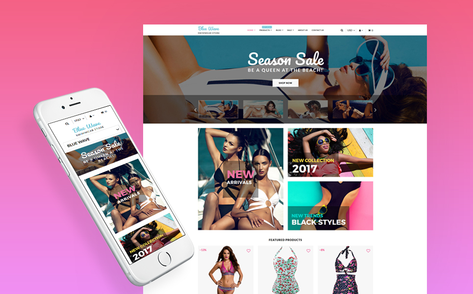 Swimwear Shop (Shopify theme for ecommerce sites) Item Picture