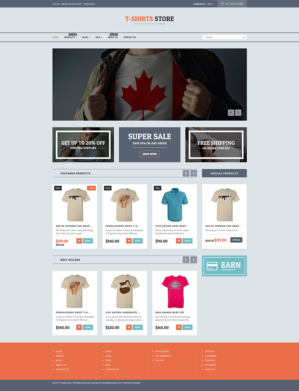 9+ Stunning Tshirt Store Themes for Shopify