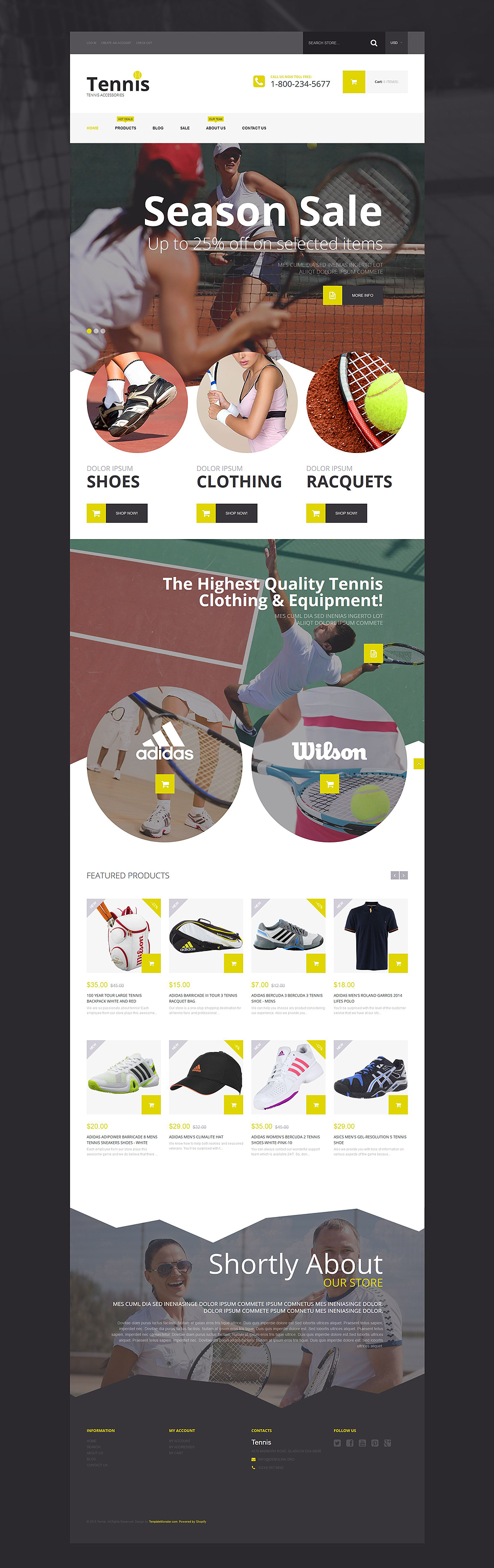 Tennis Ace (ecommerce theme) Item Picture