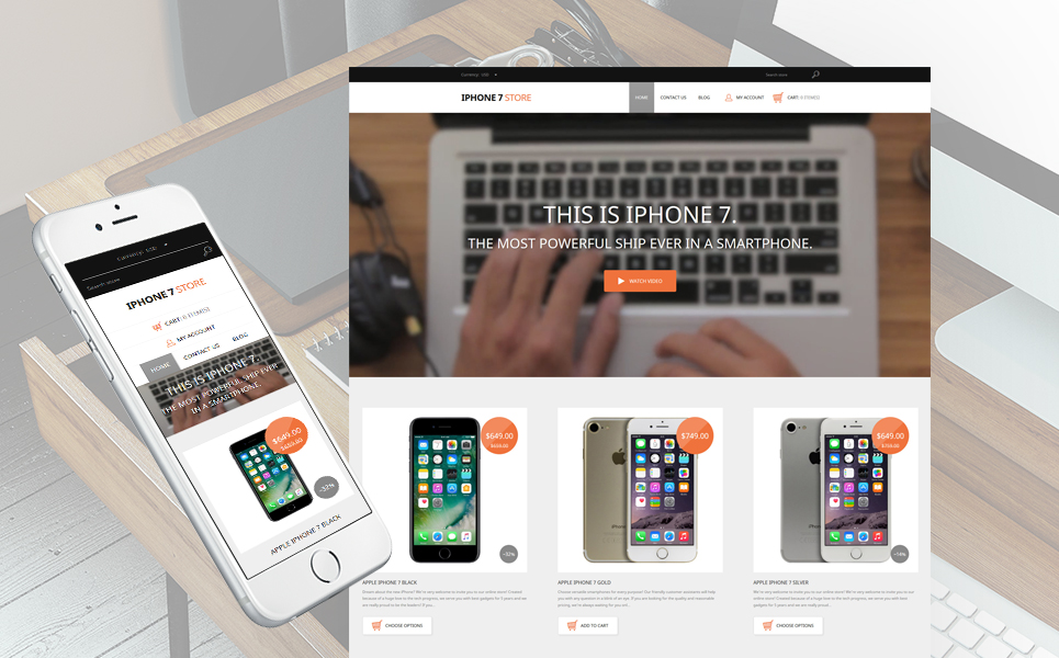 Mobile Phone Store (theme for Shopify) Item Picture
