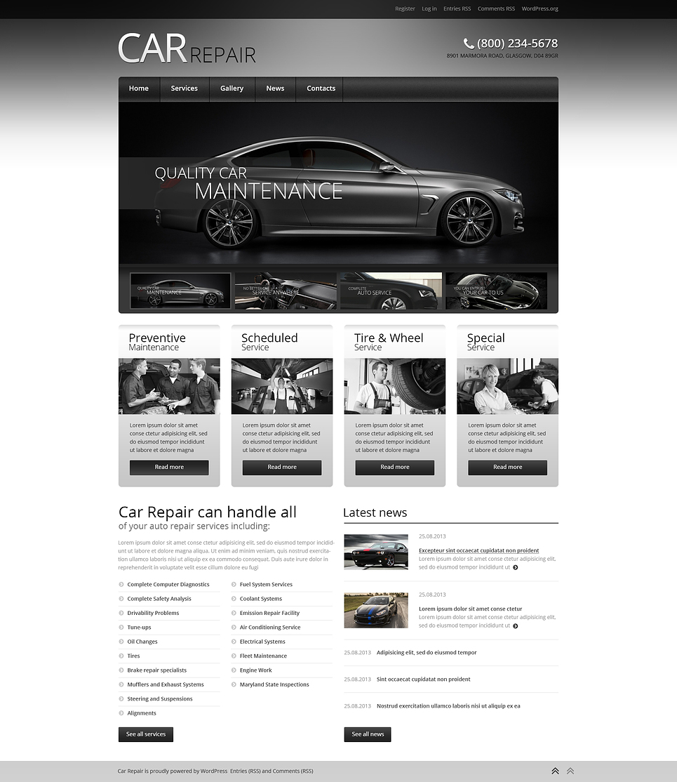 Car Repair (WordPress theme) Item Picture