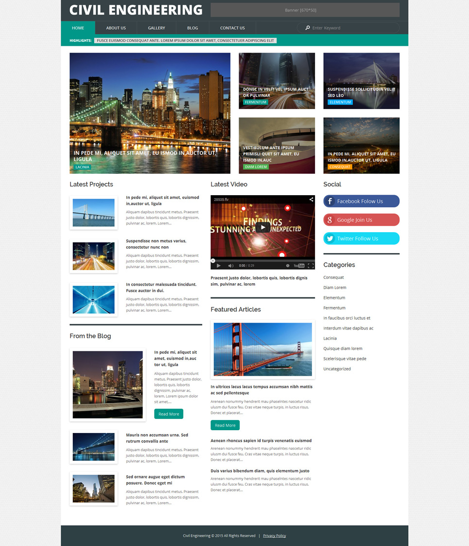 Civil Engineering (theme for WordPress) Item Picture