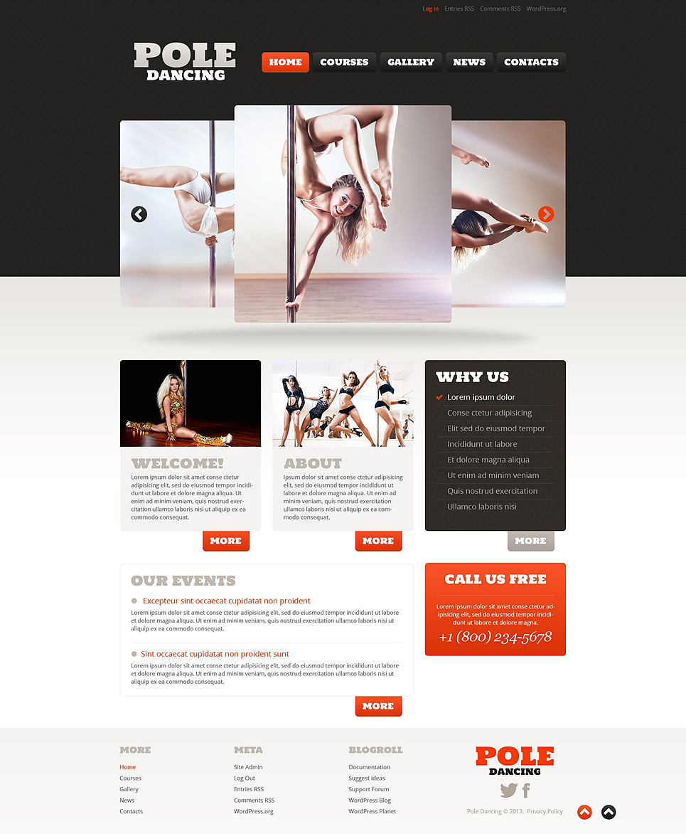 More Pole Dancing (WordPress template) Item Picture
