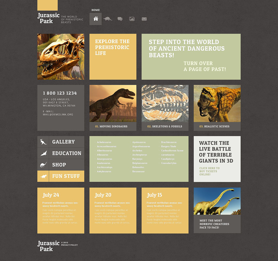Jurassic Park (WordPress template) Item Picture