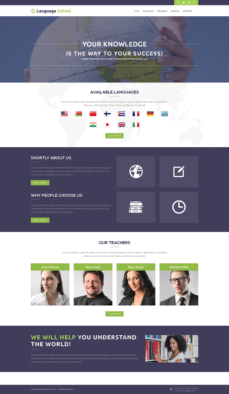 Foreign Language School (theme for WordPress) Item Picture