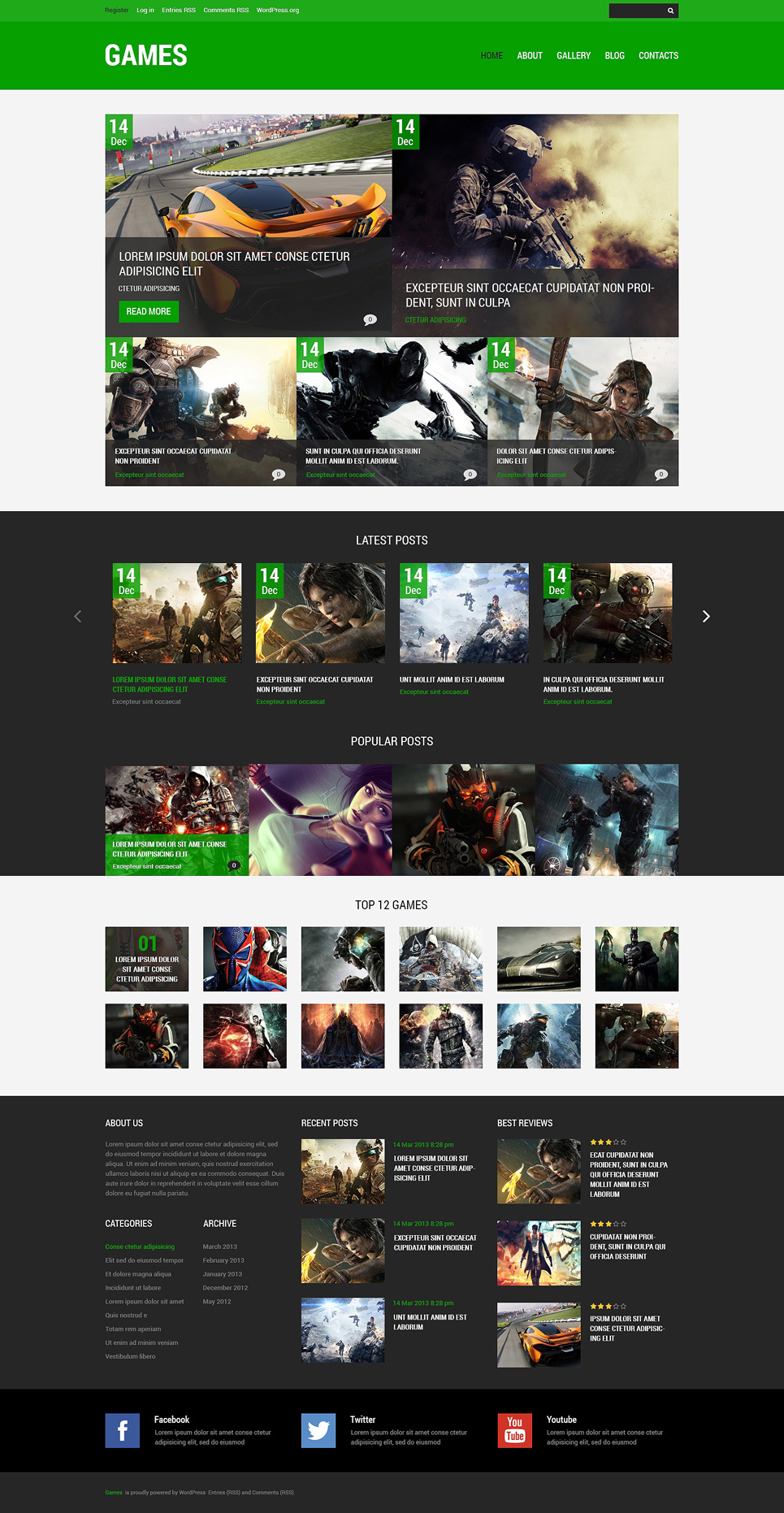 Game Portal (WordPress template) Item Picture