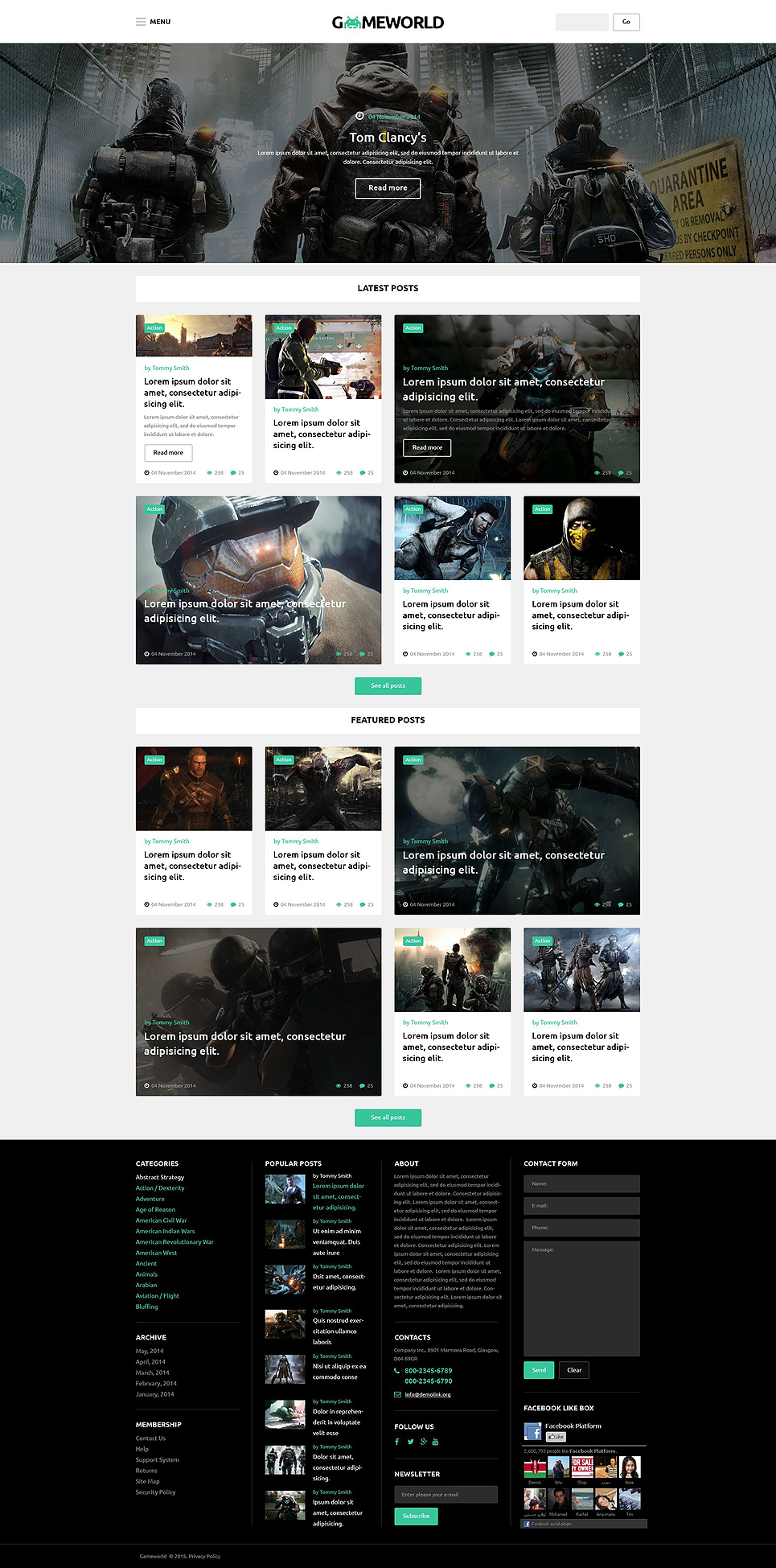Gameworld (theme for your WordPress site) Item Picture