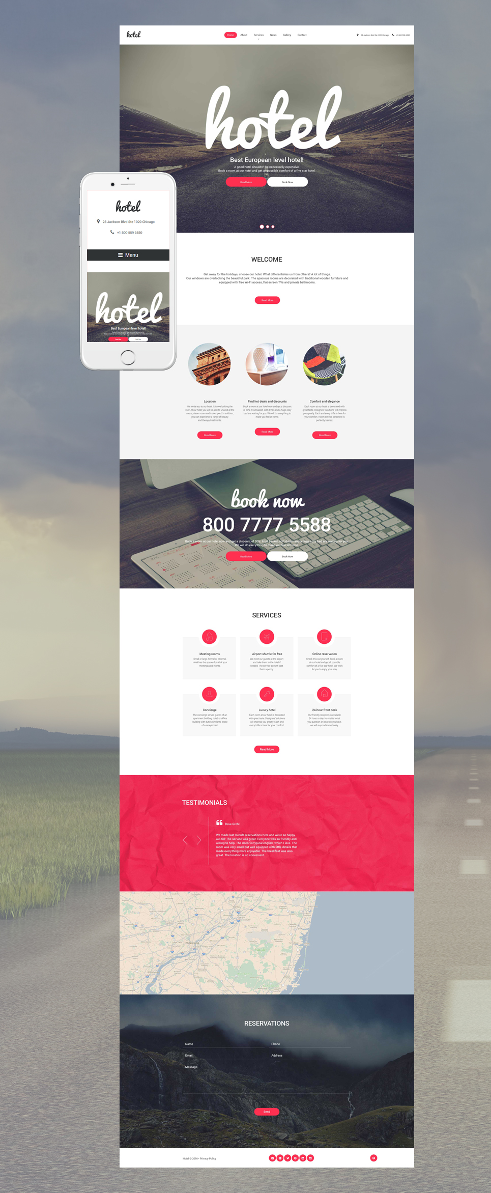 Sleek Hotel (website theme) Item Picture