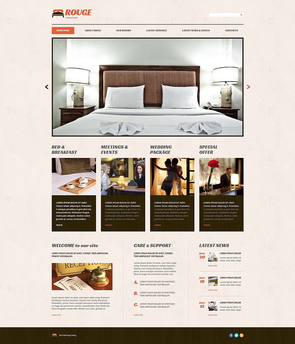 Rouge Hotel (WordPress template) Item Picture