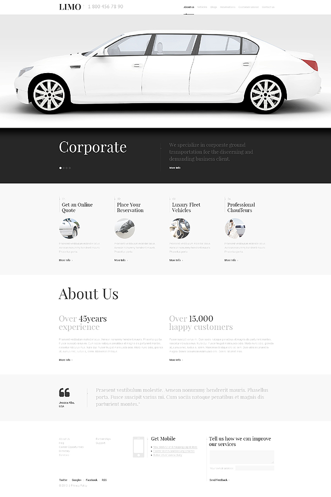 Limousine Services (website theme) Item Picture