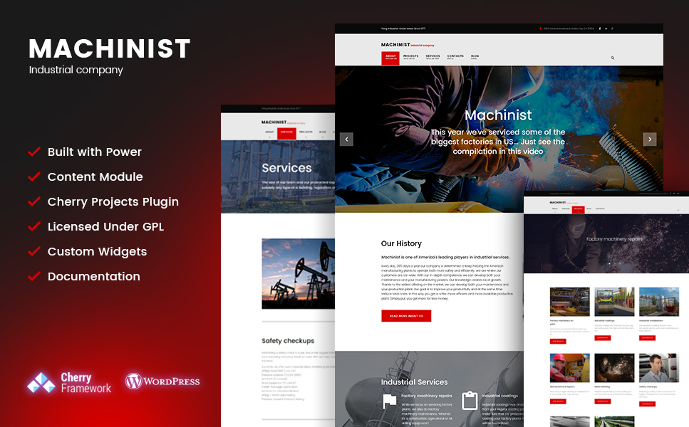 Machinist (theme for WordPress) Item Picture