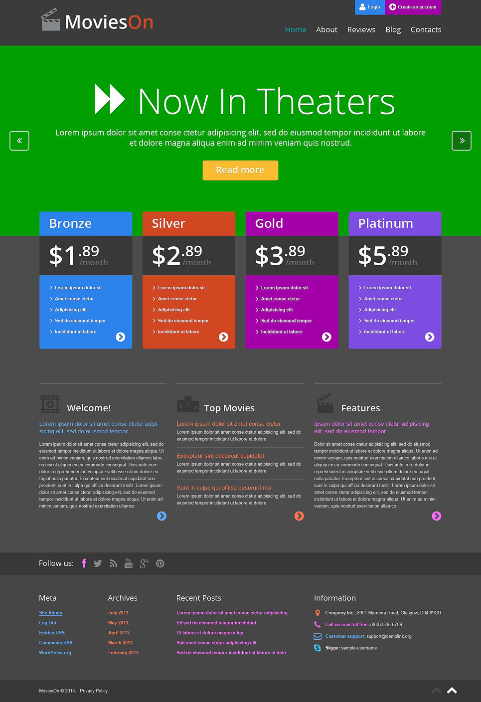 MoviesOn (WordPress template) Item Picture