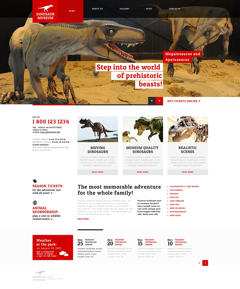 Dinosaur Museum (WordPress theme) Item Picture