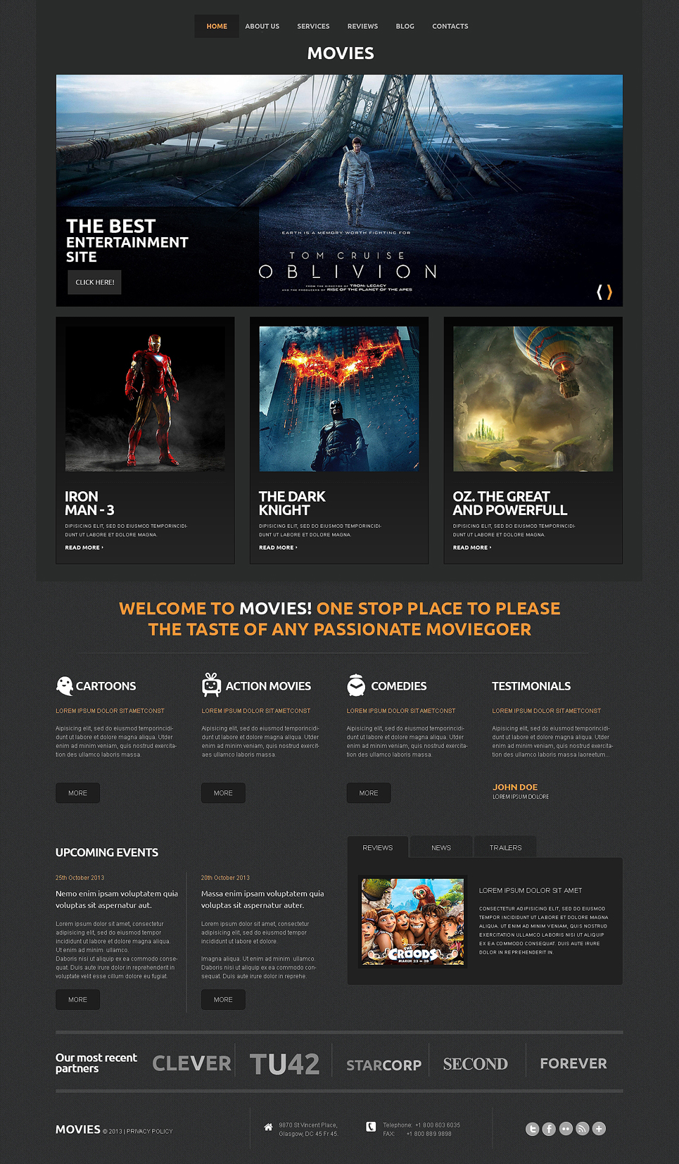 Movie Site (theme for WordPress) Item Picture