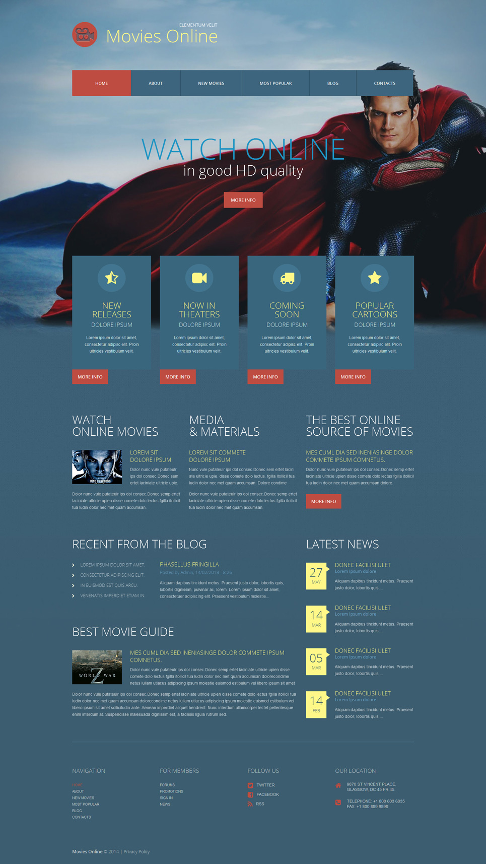 Online Movies (WordPress template) Item Picture