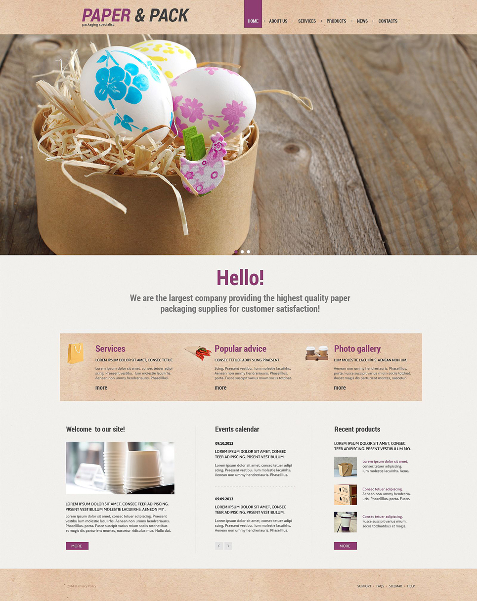 Packaging (WordPress template) Item Picture