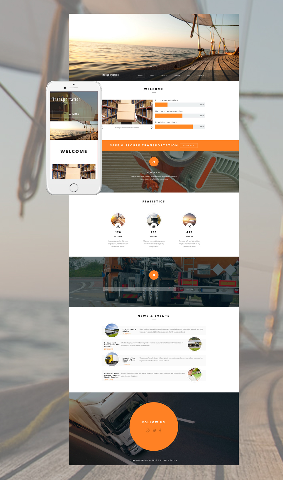 Transportation Private Company (WordPress template) Item Picture