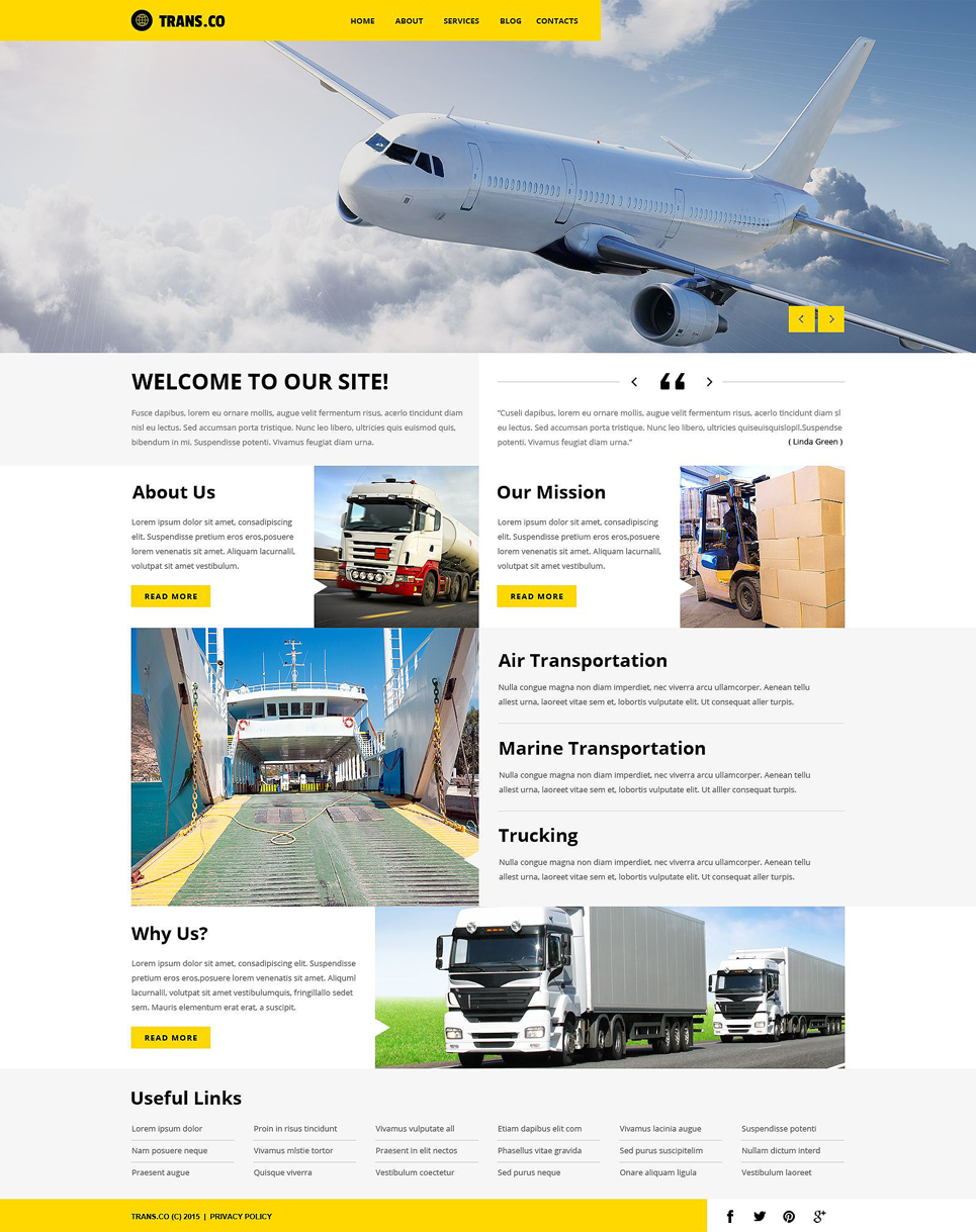 Transportation Services (WordPress theme) Item Picture