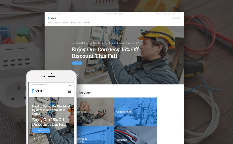 Volt (theme for your WordPress site) Item Picture