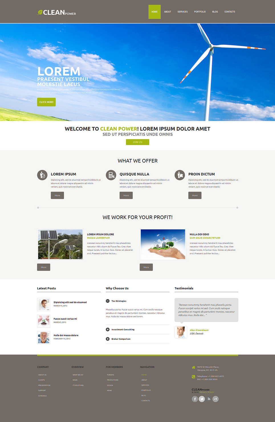 Wind Energy (WordPress template) Item Picture