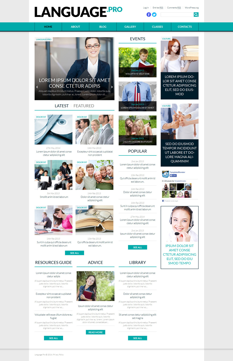 Language Learning Portal (website theme) Item Picture