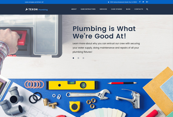 best wordpress themes plumbers plumbing companies feature