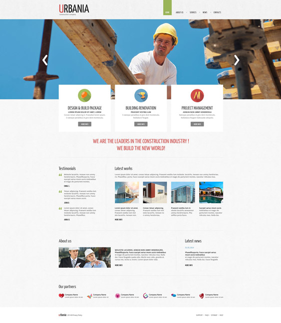 drupal themes construction companies building contractors