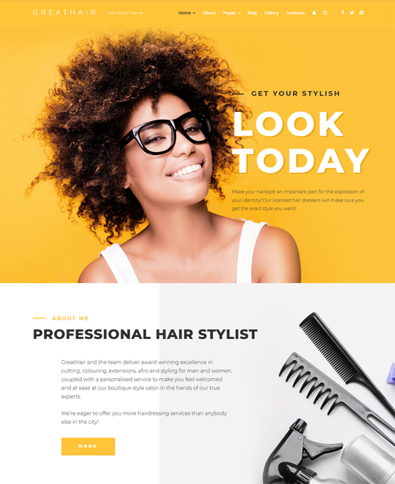 joomla templates beauty spas hair salons