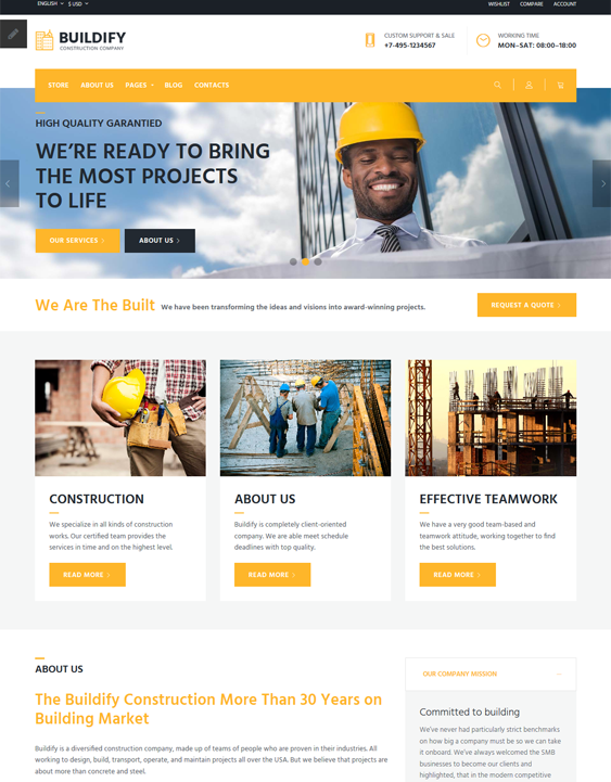joomla templates building contractors construction companies