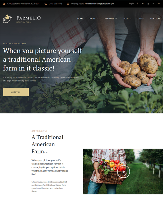 farm agriculture wordpress themes