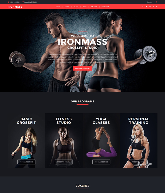 gym fitness joomla templates
