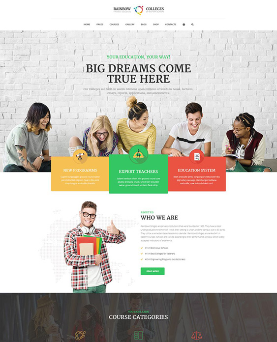 best education wordpress themes for schools feature
