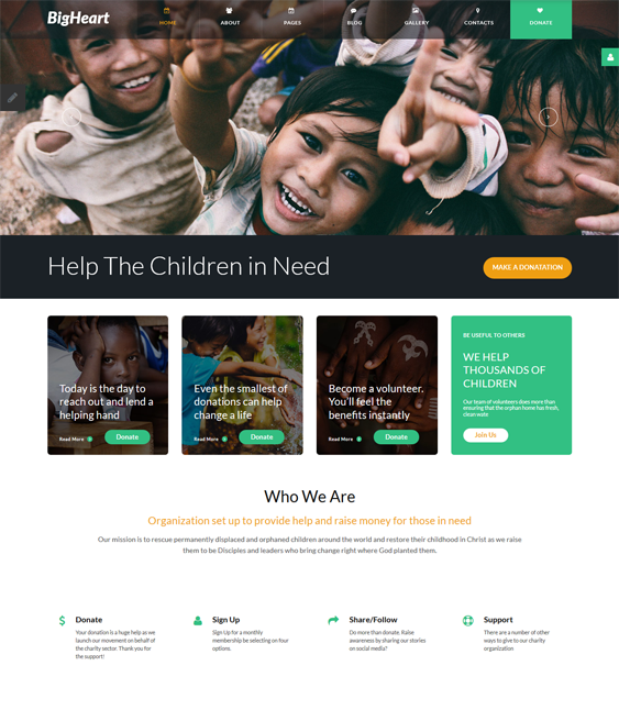 charity nonprofit joomla templates