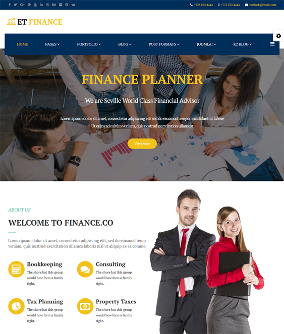 finance joomla templates investment firms financial advisors