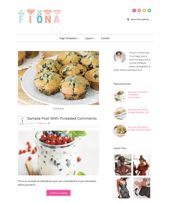 wordpress themes food blogs recipe websites