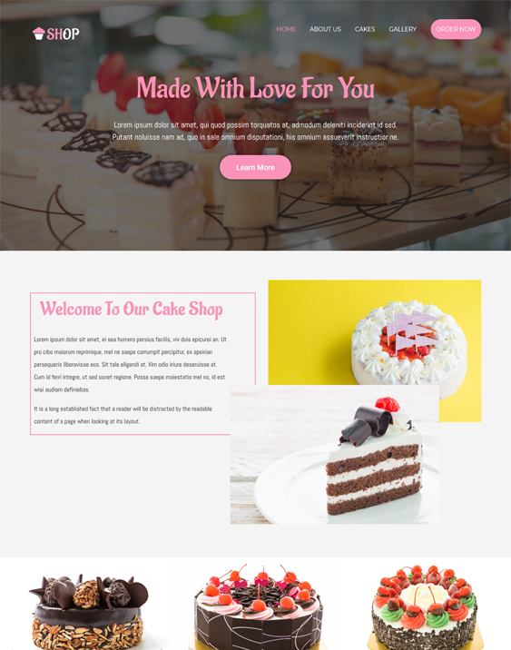 bakery cake shop wordpress themes