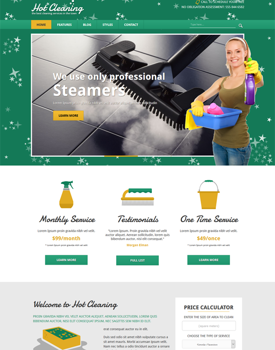 joomla templates cleaners maids cleaning companies