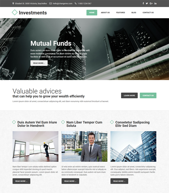 finance joomla templates investment firms financial advisors