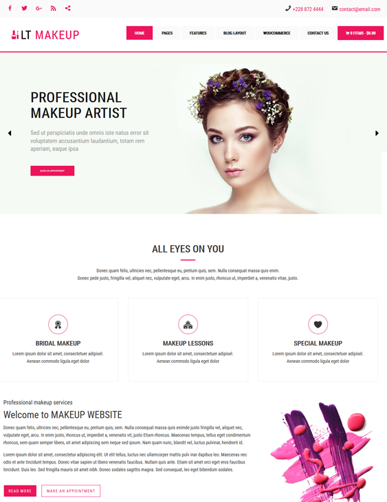 woocommerce themes selling cosmetics perfumes hair products makeup