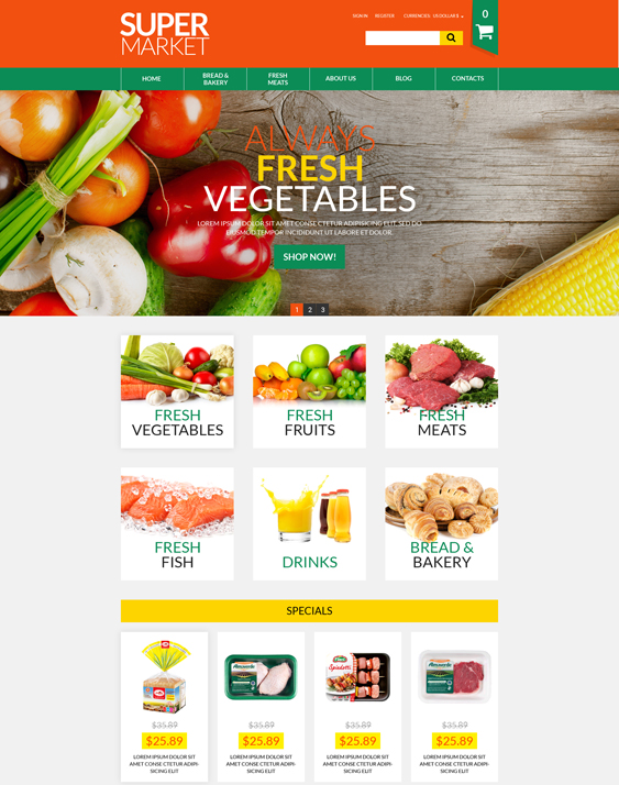 best food drink virtuemart themes feature