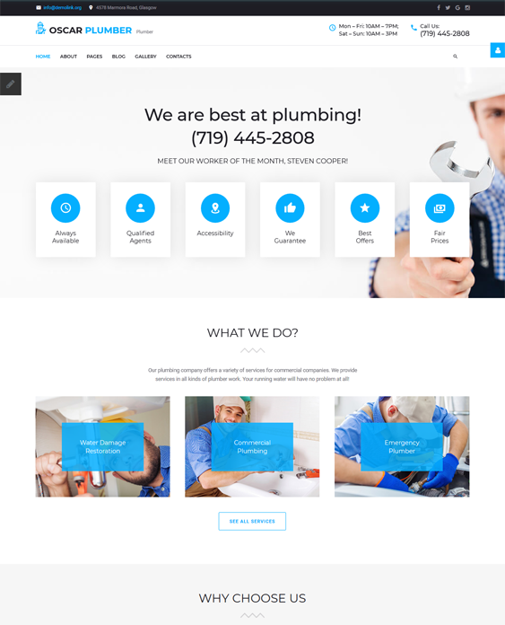 joomla templates plumbers plumbing companies