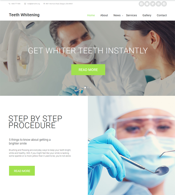 bootstrap website templates dentists dental clinics