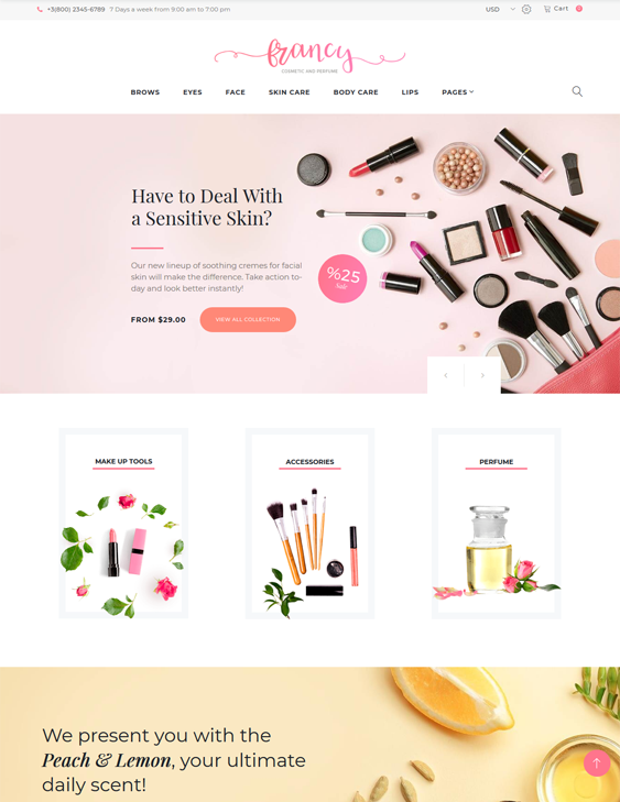 best woocommerce themes selling makeup cosmetics hair products perfumes feature