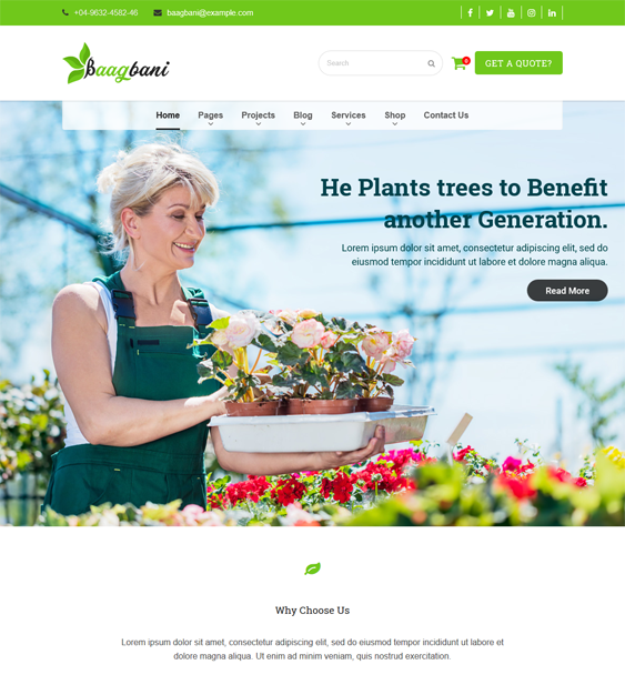 wordpress themes gardeners landscaping companies