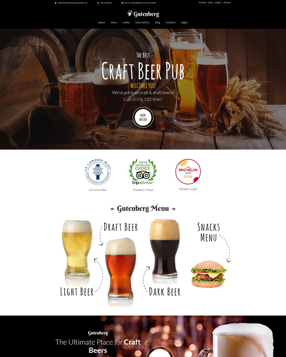 best wordpress themes pubs bars feature