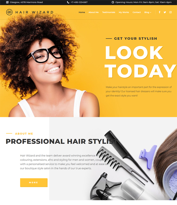 wordpress themes beauty salons spas hairstylists
