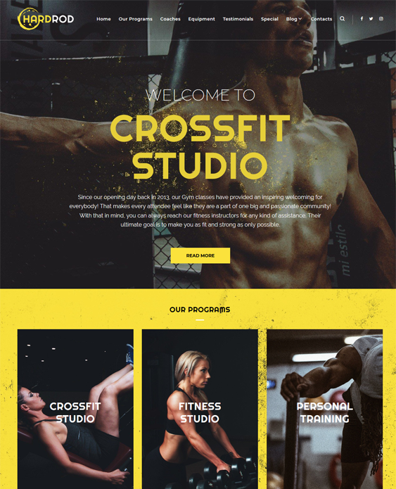 wordpress themes crossfit gyms studios