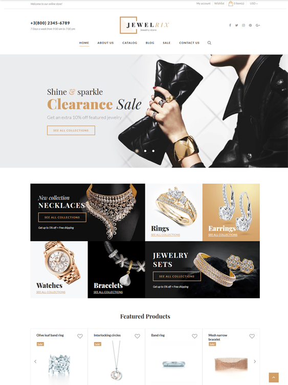 shopify themes jewelry watches