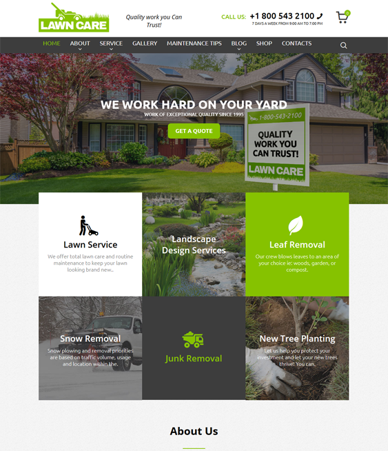 best wordpress themes gardeners landscaping companies feature